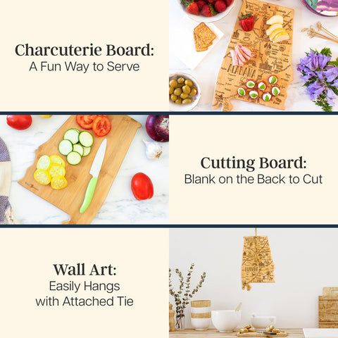 Totally Bamboo Alabama destination board shown on wall as decorative kitchen display.