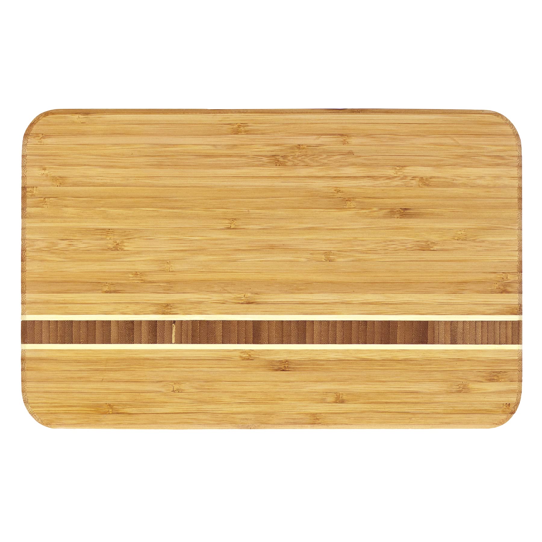 Totally Bamboo Aruba board with end-grain inlay for durable cutting.