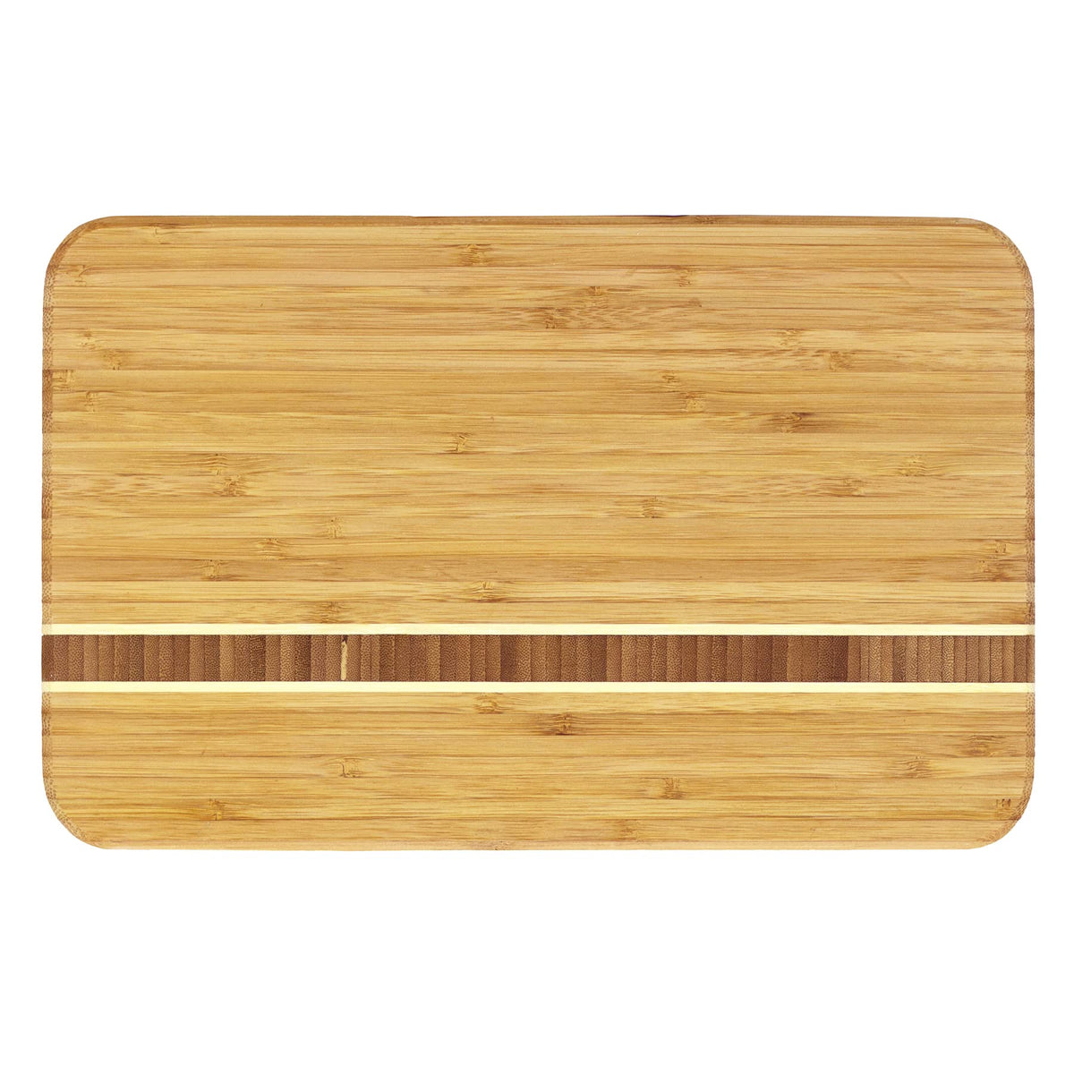 Totally Bamboo Aruba board with end-grain inlay for durable cutting.
