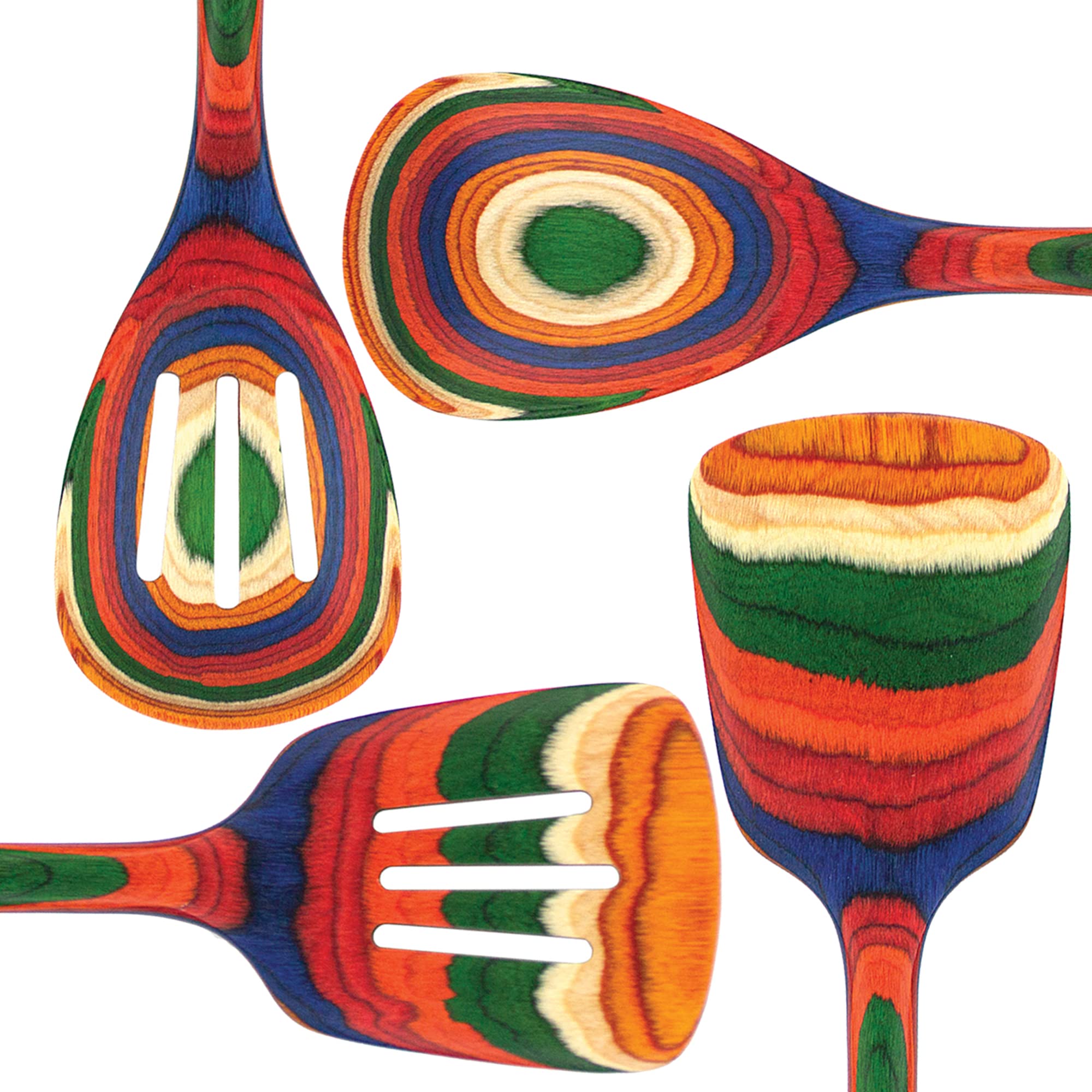 Totally Bamboo Baltique Marrakesh collection colorful utensils add vibrant kitchen style.