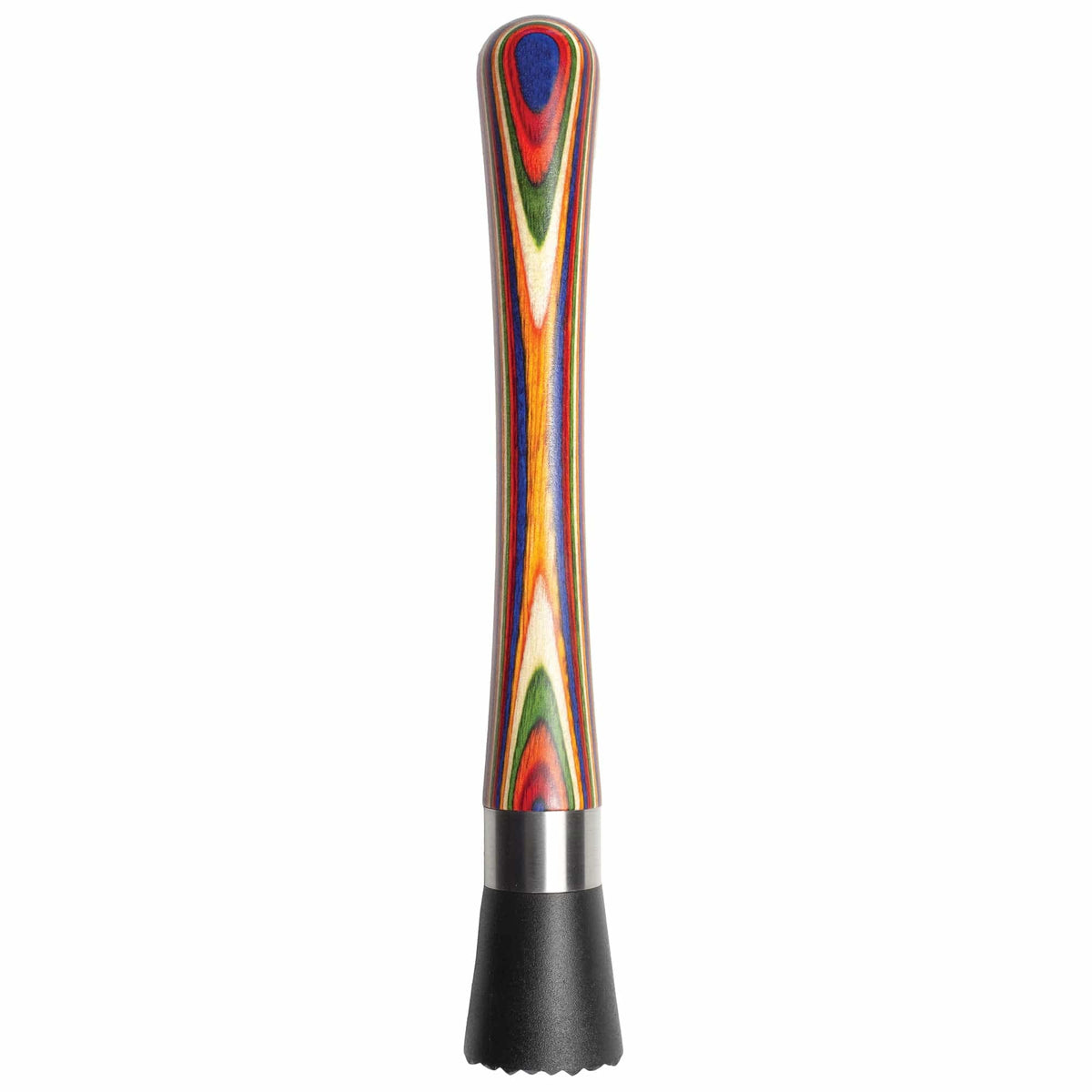 Totally Bamboo Baltique Marrakesh muddler side view protects glassware while muddling herbs.
