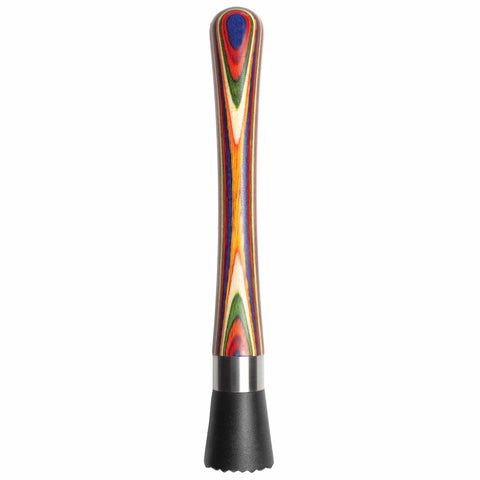 Totally Bamboo Baltique Marrakesh muddler side view protects glassware while muddling herbs.