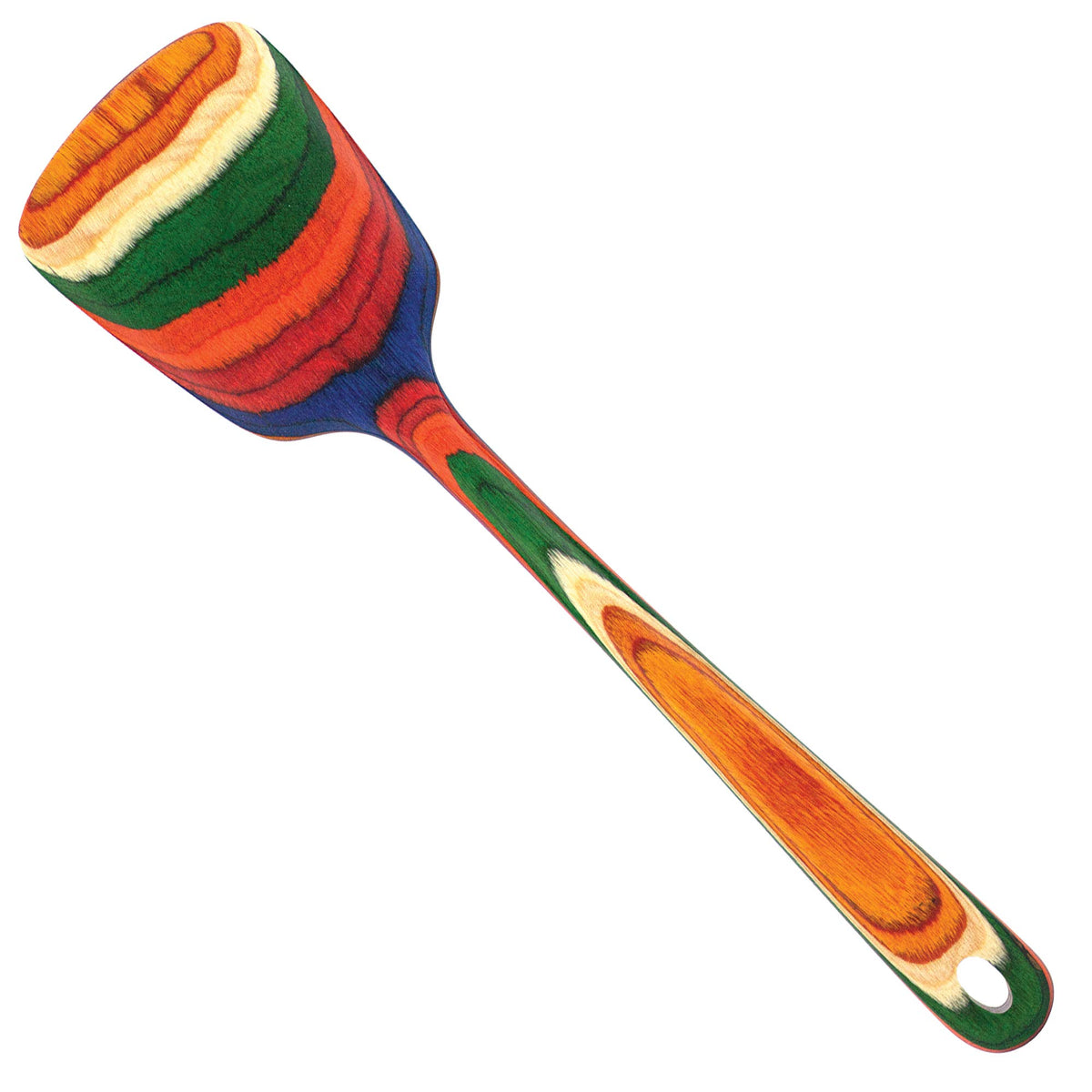 Totally Bamboo Baltique Marrakesh spatula with colorful birch layers for gentle nonstick cooking.