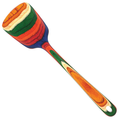 Totally Bamboo Baltique Marrakesh spatula with colorful birch layers for gentle nonstick cooking.