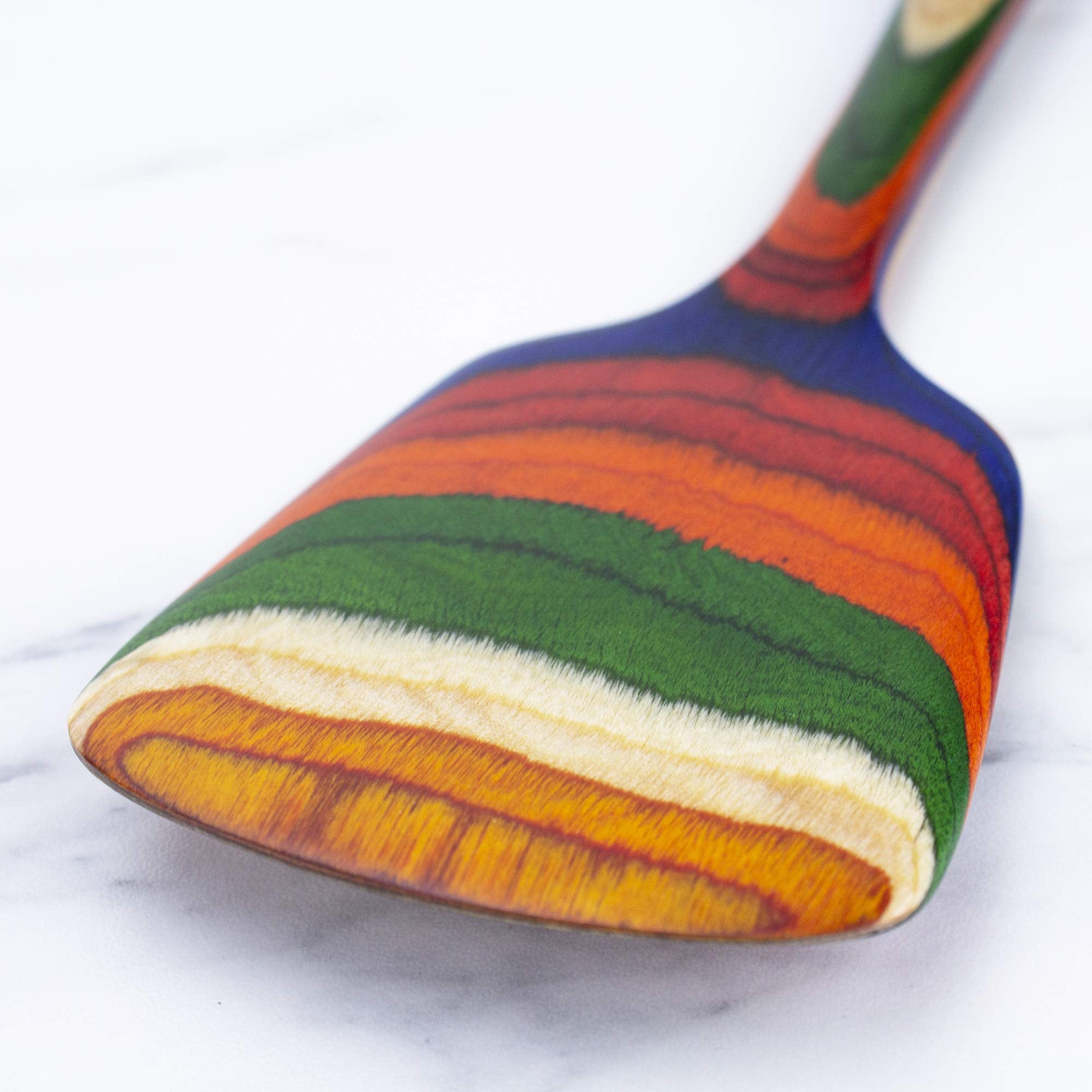 Totally Bamboo Baltique Marrakesh spatula doubles as a colorful serving utensil.