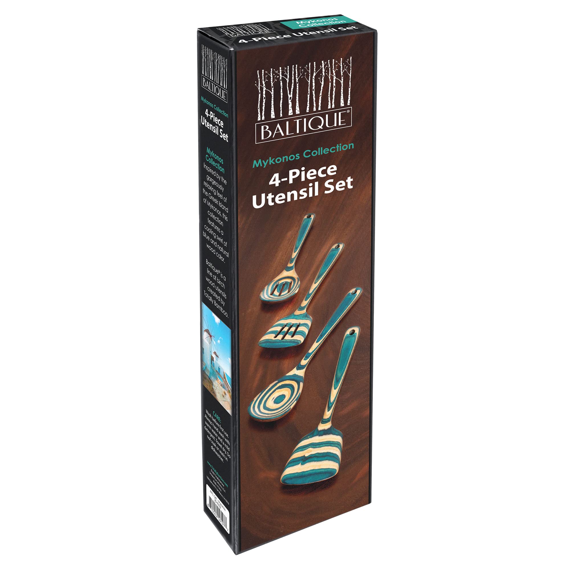 Totally Bamboo Baltique Mykonos nonstick-safe utensils protect coated pans