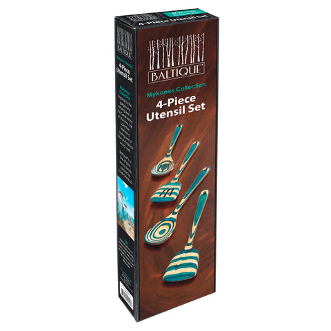 Totally Bamboo Baltique Mykonos nonstick-safe utensils protect coated pans