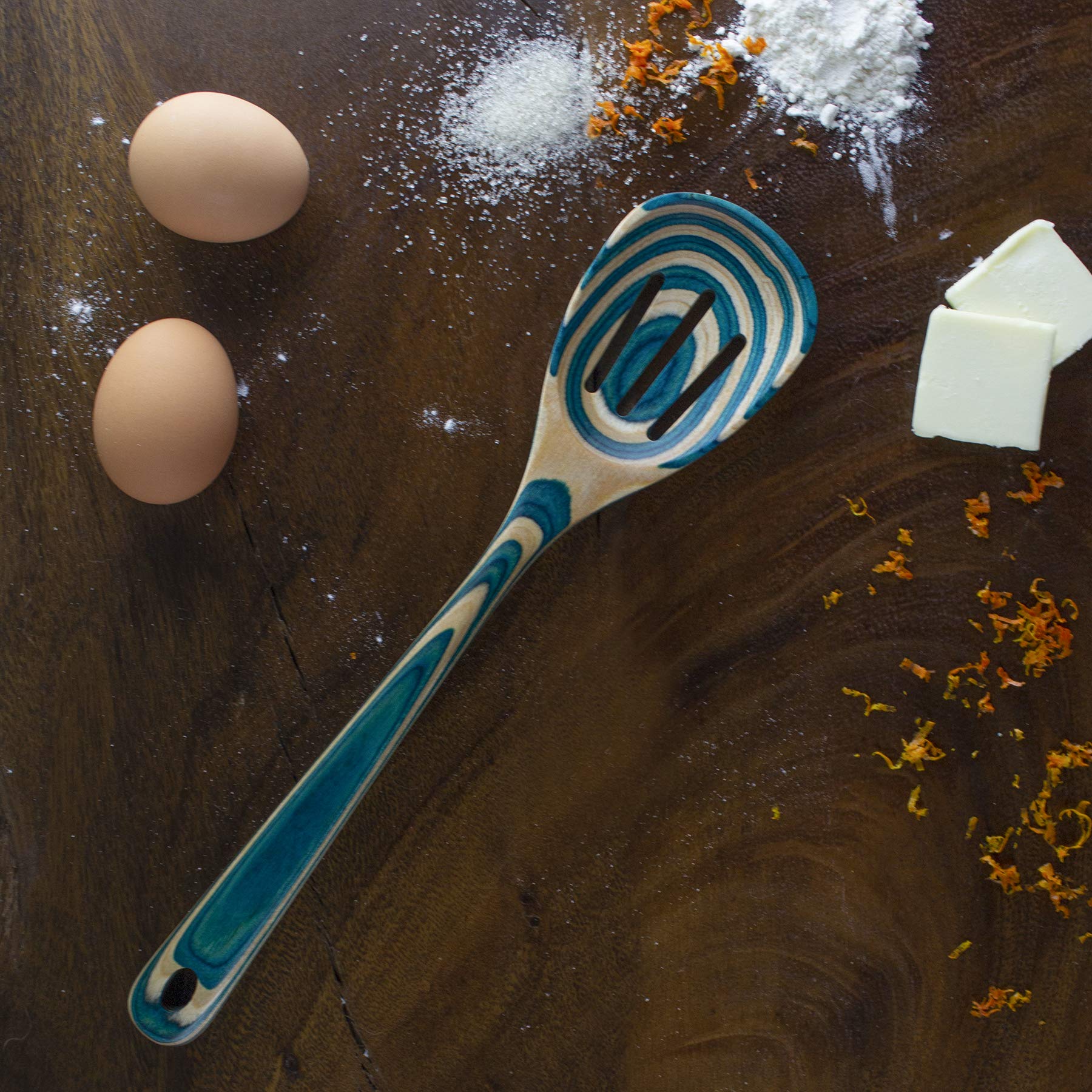 Totally Bamboo Baltique Mykonos slotted spatula for turning and serving with ease