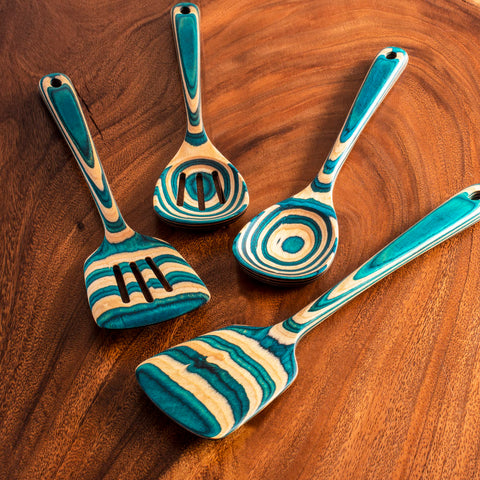 Totally Bamboo Baltique Mykonos slotted spoon supports draining liquids while cooking