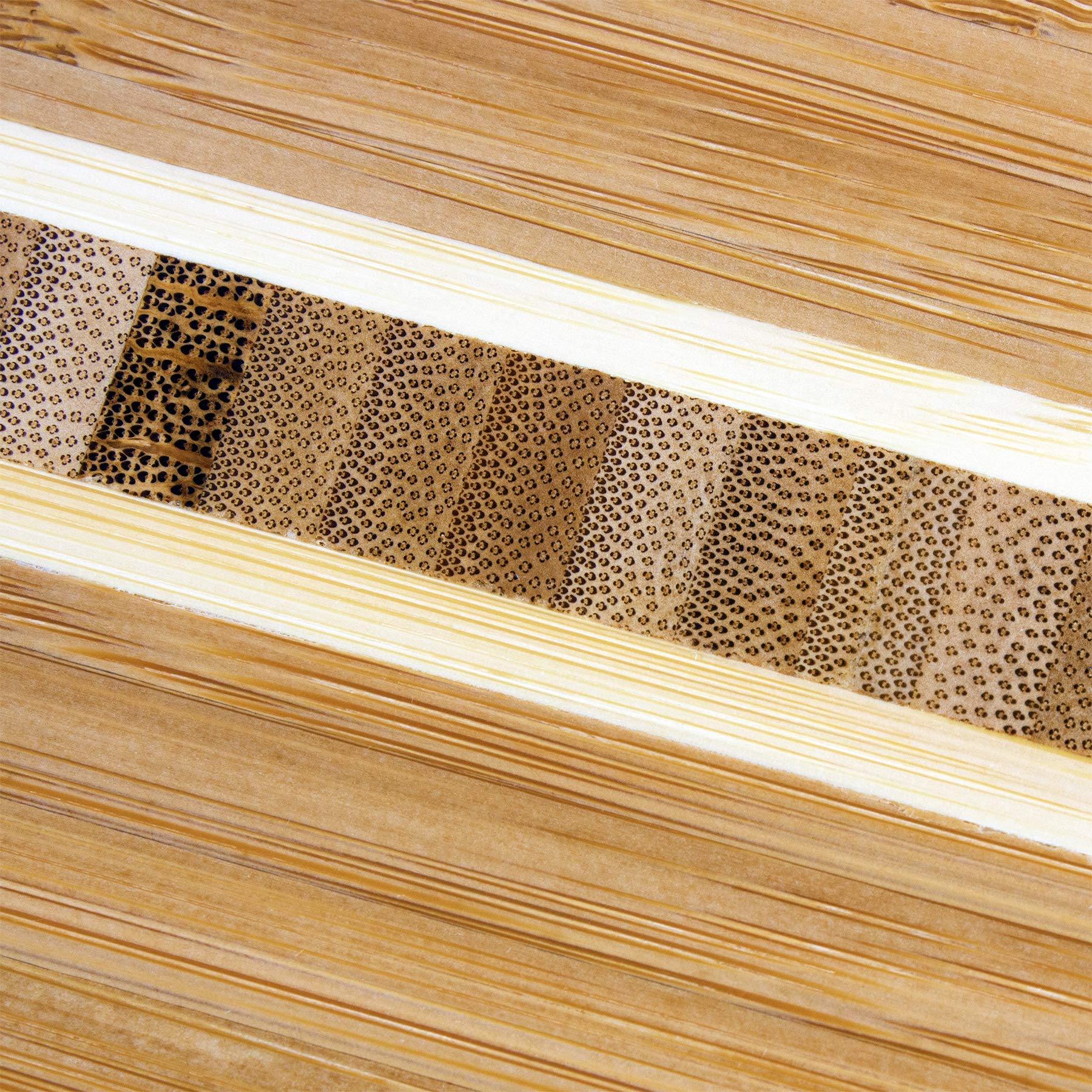 Totally Bamboo Barbados board rectangular shape supports compact bar prep.