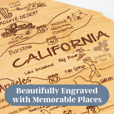 Totally Bamboo California serving board doubles as a wall display for décor
