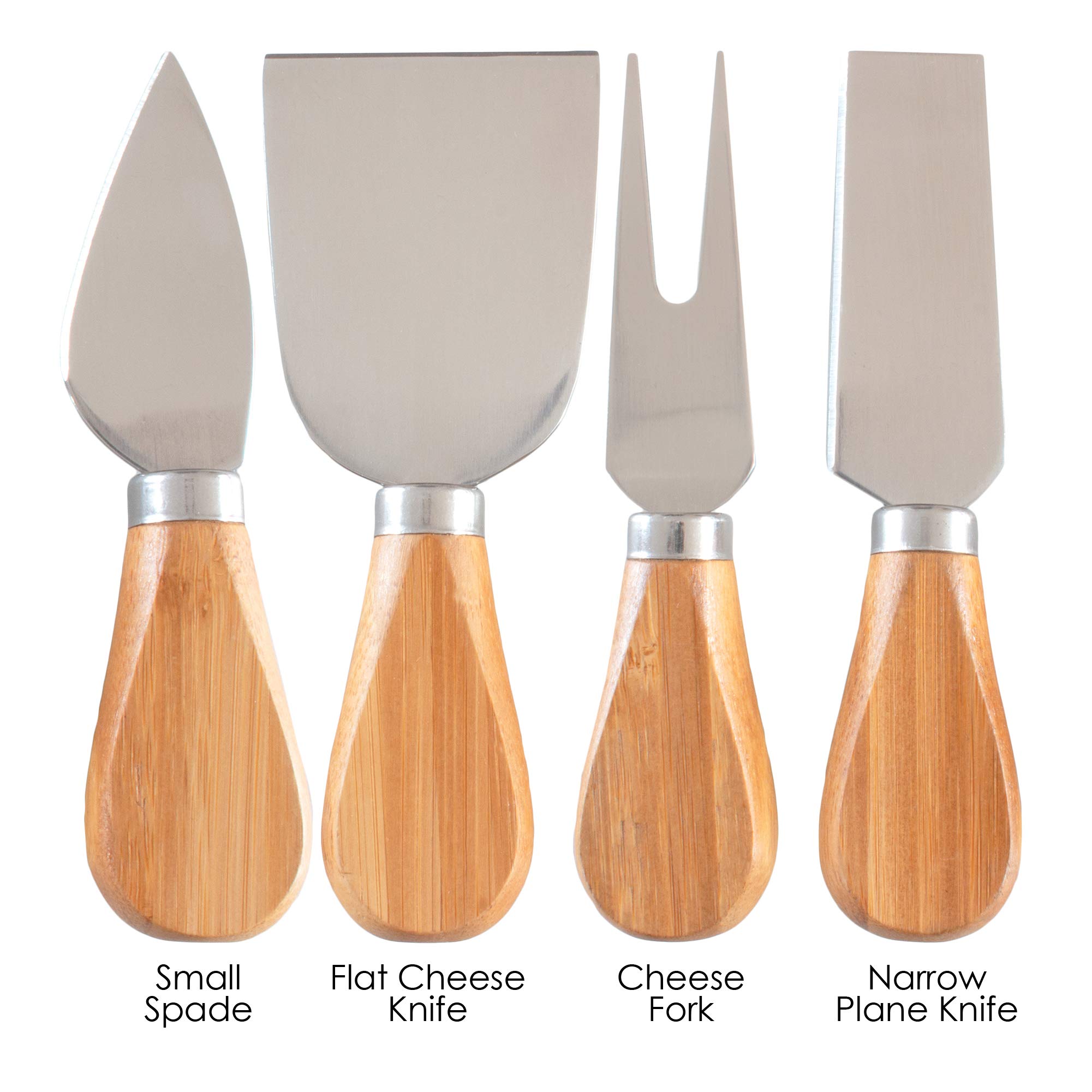 Totally Bamboo small spade for breaking hard cheese chunks like Parmesan.