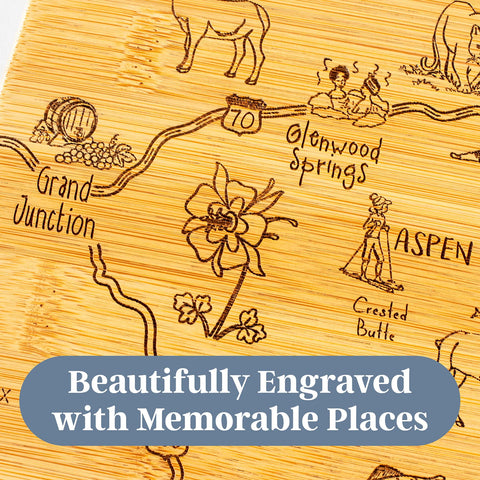 Totally Bamboo Colorado wall-display board blends kitchen decor and serving