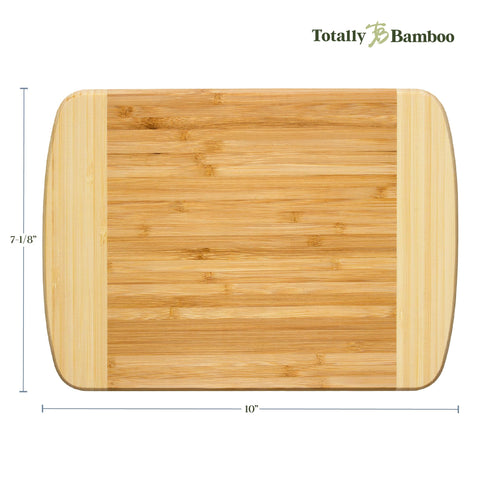 Totally Bamboo Hana cutting board easy to clean with damp cloth.