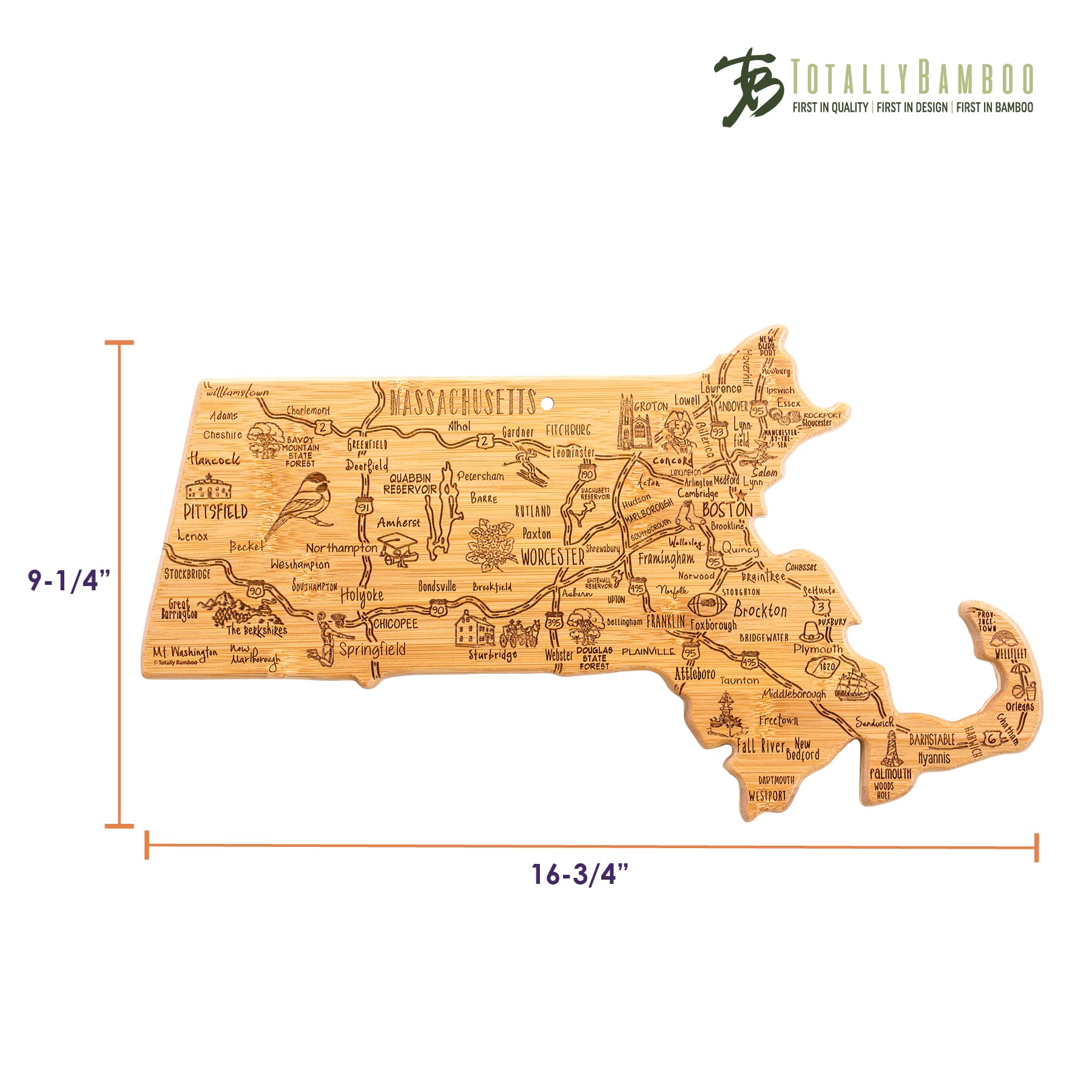 Totally Bamboo unique home accent for Massachusetts lovers and collectors.
