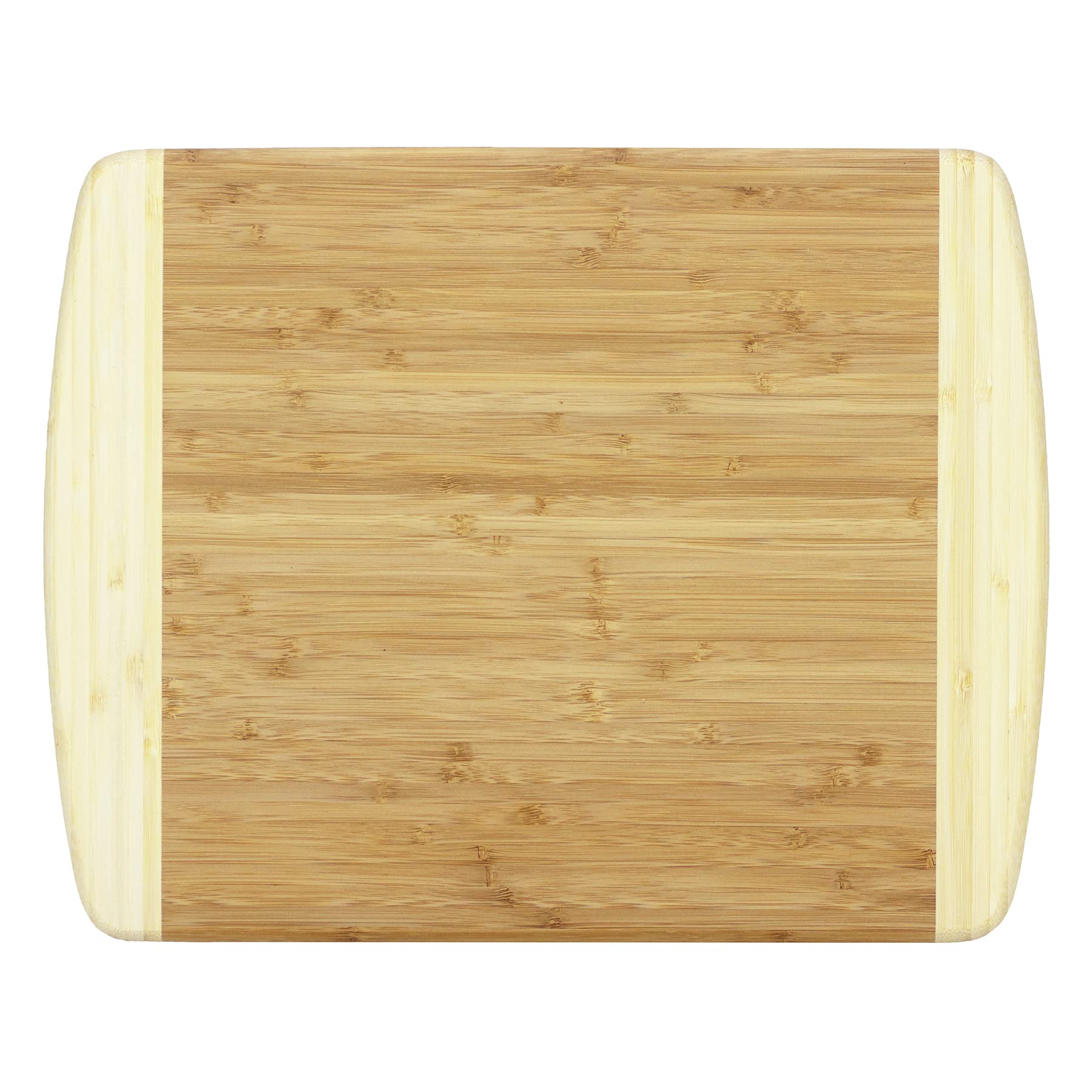 Totally Bamboo Kauai cutting board front view with durable bamboo surface for precise prep