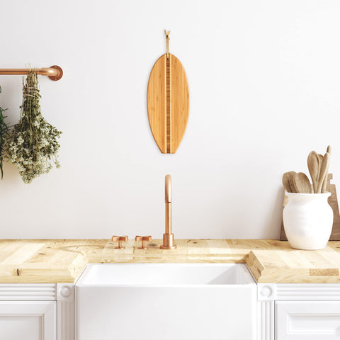 Totally Bamboo Lil' Surfer board wall-art display for beachy decor.