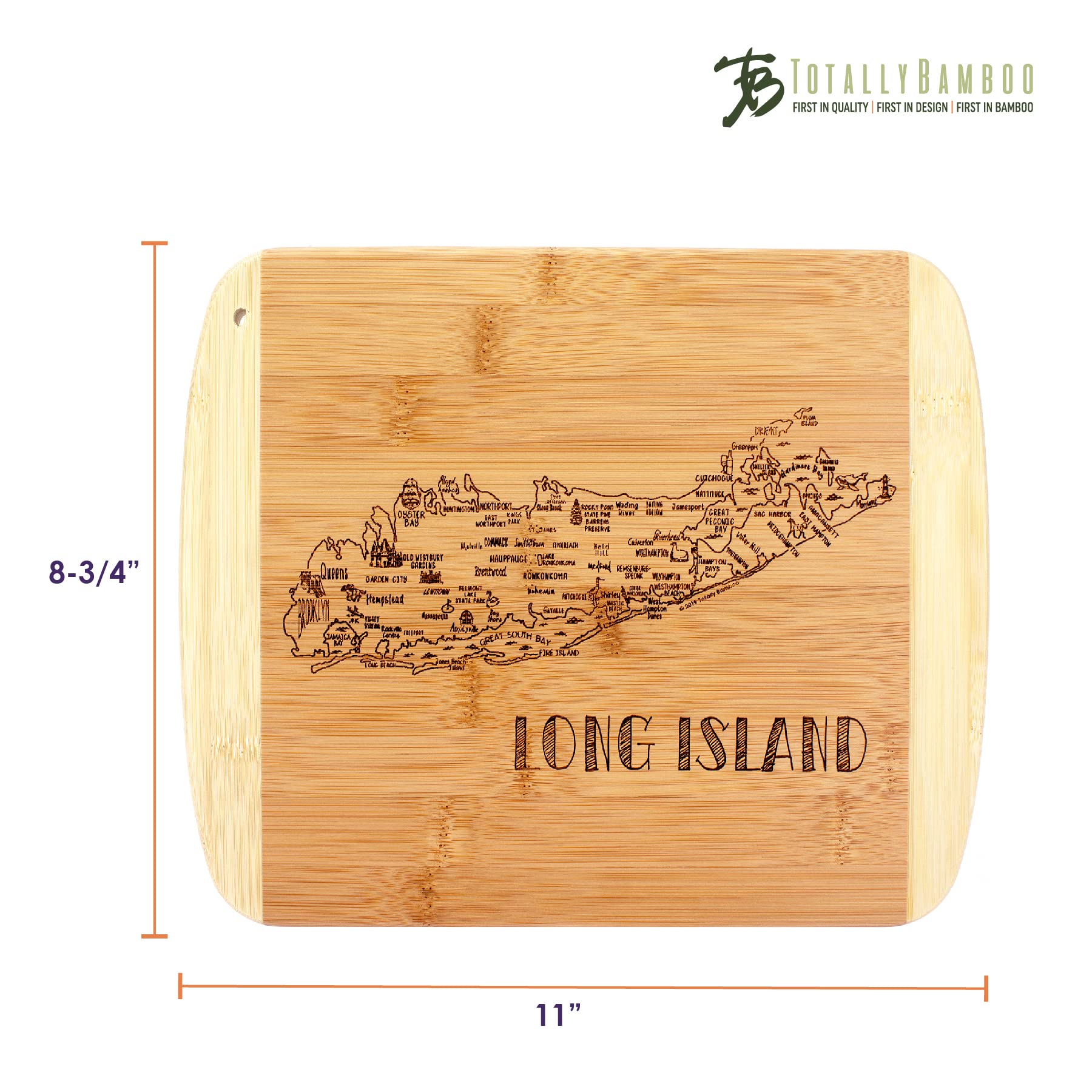 Totally Bamboo Long Island board complements modern kitchens with natural warmth.