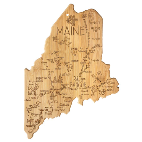 Totally Bamboo Maine destination board front view for stylish kitchen display