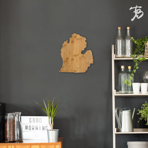 Totally Bamboo Michigan board serving setup ideal for cheeses and snacks