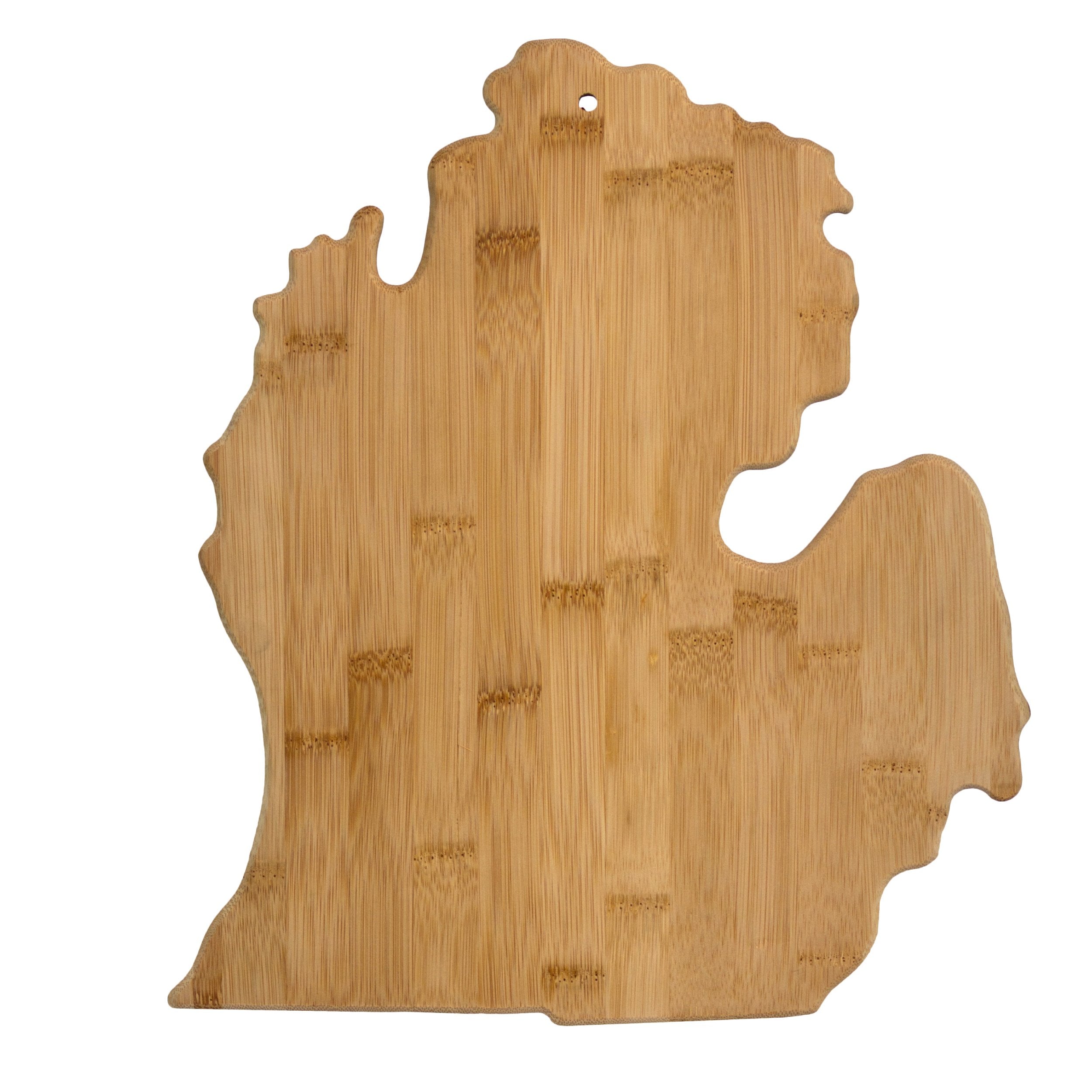 Totally Bamboo Michigan state board top view for versatile prep and stylish serving