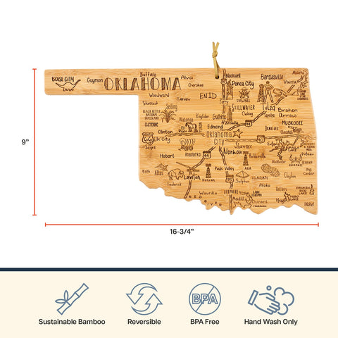 Totally Bamboo Oklahoma wall-display board with hanging tie for stylish décor.