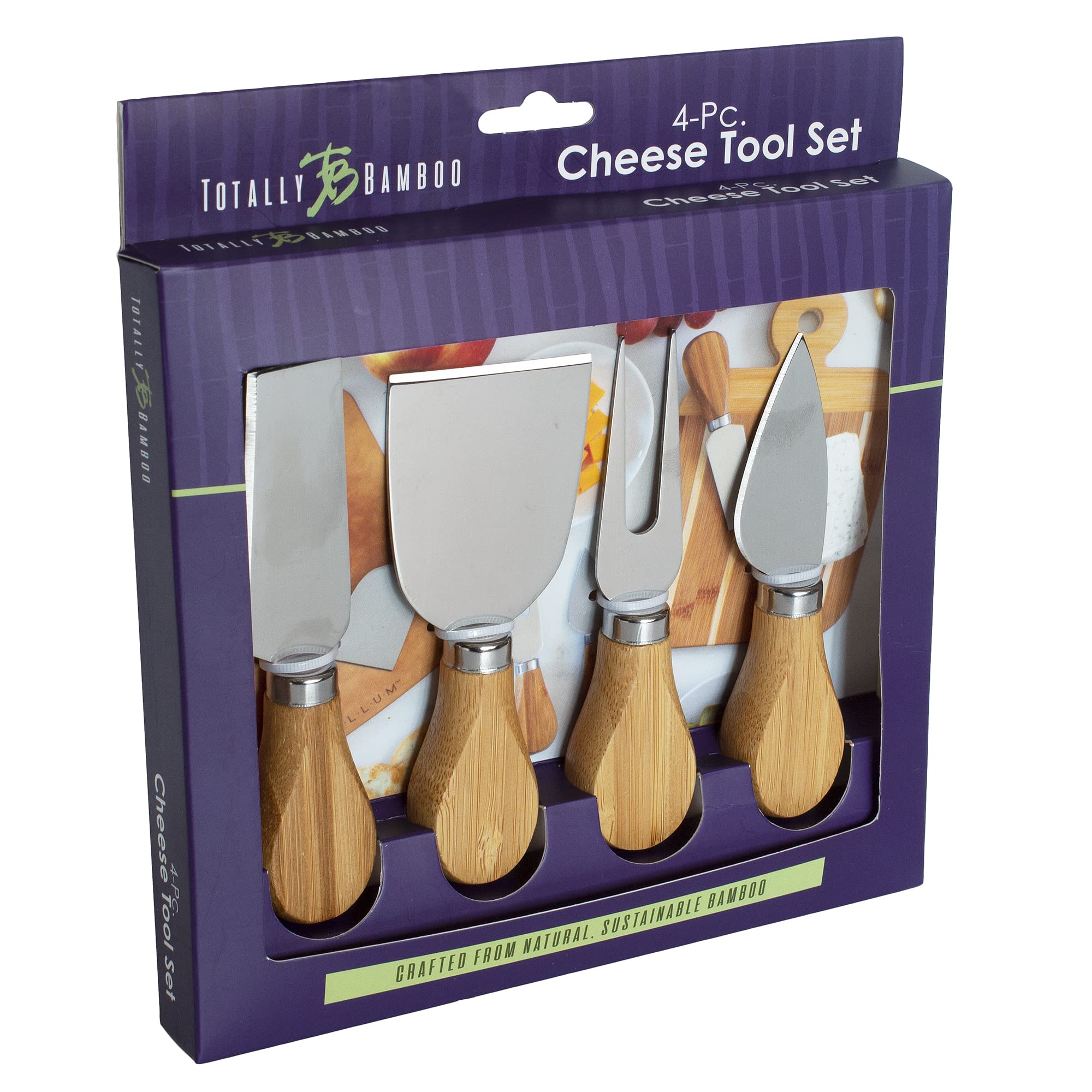 Totally Bamboo serving tools close-up showing natural finish and sturdy construction.