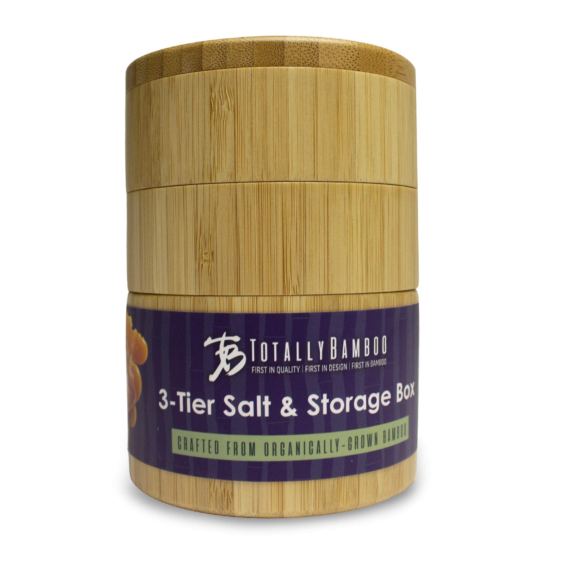 Totally Bamboo magnetic swivel lid for secure access during cooking.