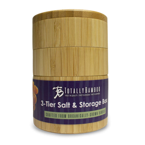 Totally Bamboo magnetic swivel lid for secure access during cooking.