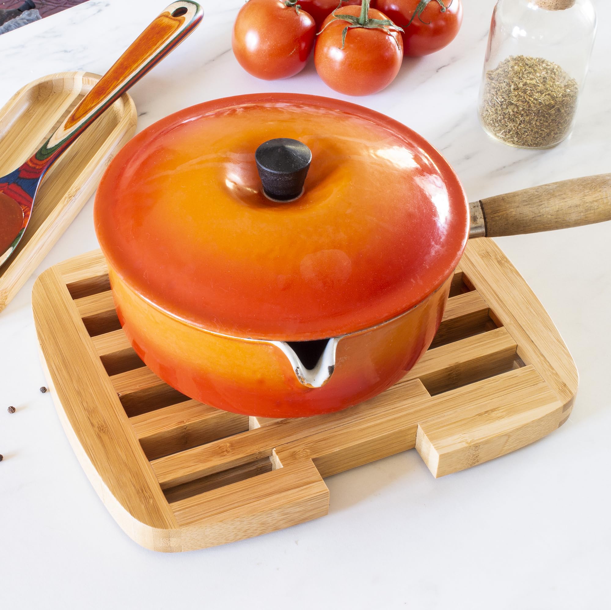 Totally Bamboo trivet made from Moso bamboo for durable kitchen beauty