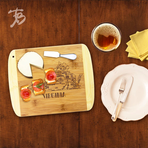 Totally Bamboo Virginia state board town map detail adds conversation-worthy art for gatherings.