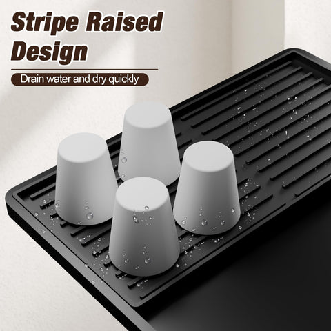 Tottist raised edges contain spills and protect surfaces.