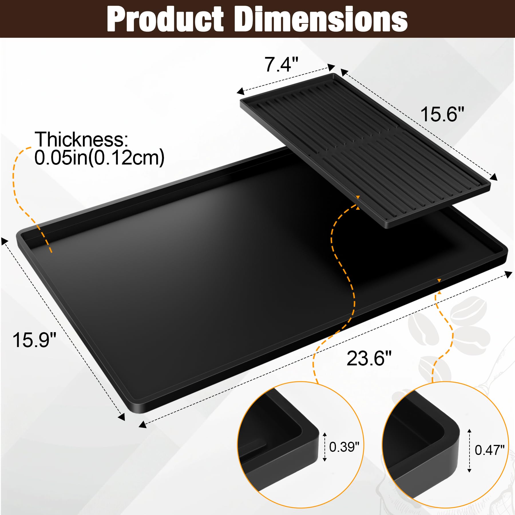 Tottist removable coffee bar section detachable for easy cleaning.