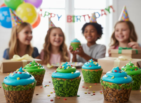 Toula Pixel Grass cupcake inside demonstrates quick professional-looking dessert setup