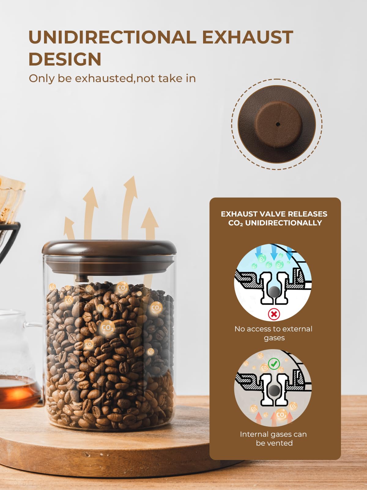 Tourdeus 10 oz coffee storage keeps beans fresh for home brewing.