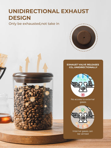 Tourdeus 10 oz coffee storage keeps beans fresh for home brewing.