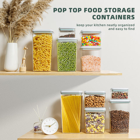 Tourdeus 1.3 qt airtight pop container with side measurement scale for portion tracking