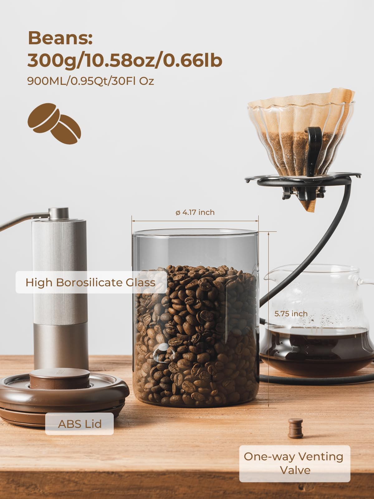 Tourdeus dishwasher-safe canister makes cleanup effortless after busy mornings.