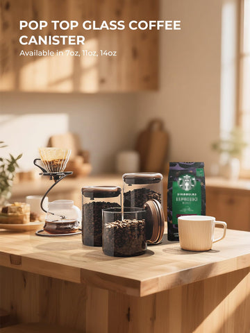 Tourdeus kitchen-friendly canister organizes your coffee bar with style.