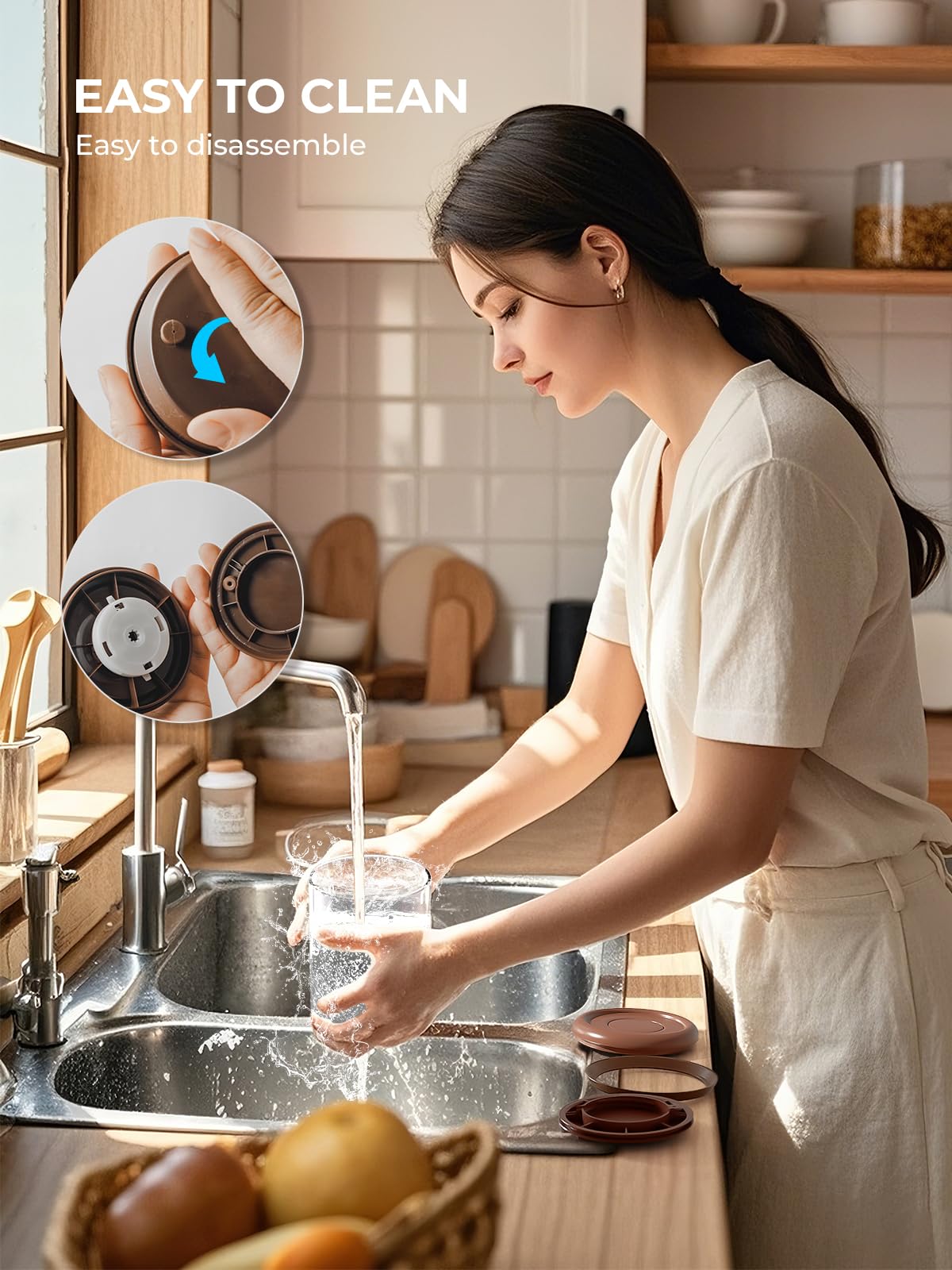 Tourdeus pop-top coffee jar offers easy access during busy mornings.