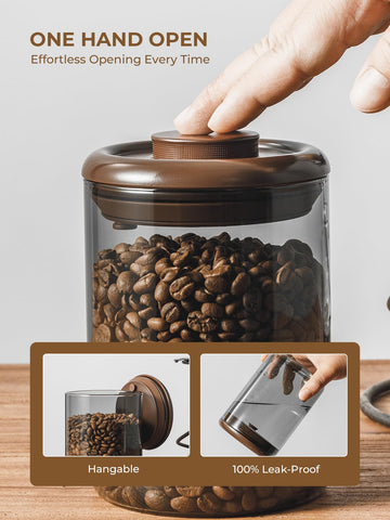 Tourdeus pop-top lid and CO₂ valve promote quick access and aroma preservation.