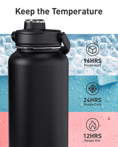 Tourit mint green stainless steel bottle keeps beverages cold during workouts.