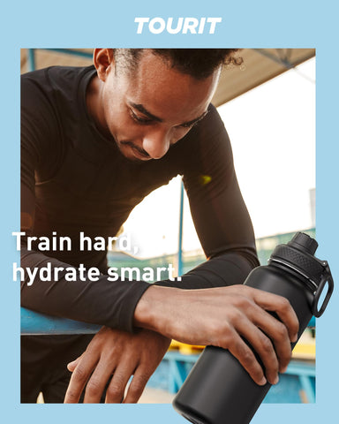 TOURIT BPA-free stainless steel bottle highlighting health-conscious build