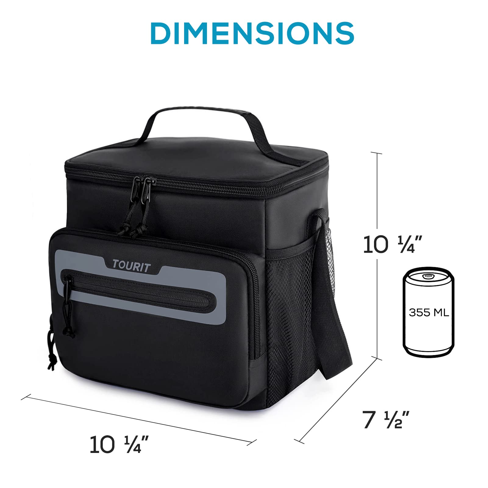 TOURIT lunch bag PEVA lining preserves freshness and prevents leaks during transport.