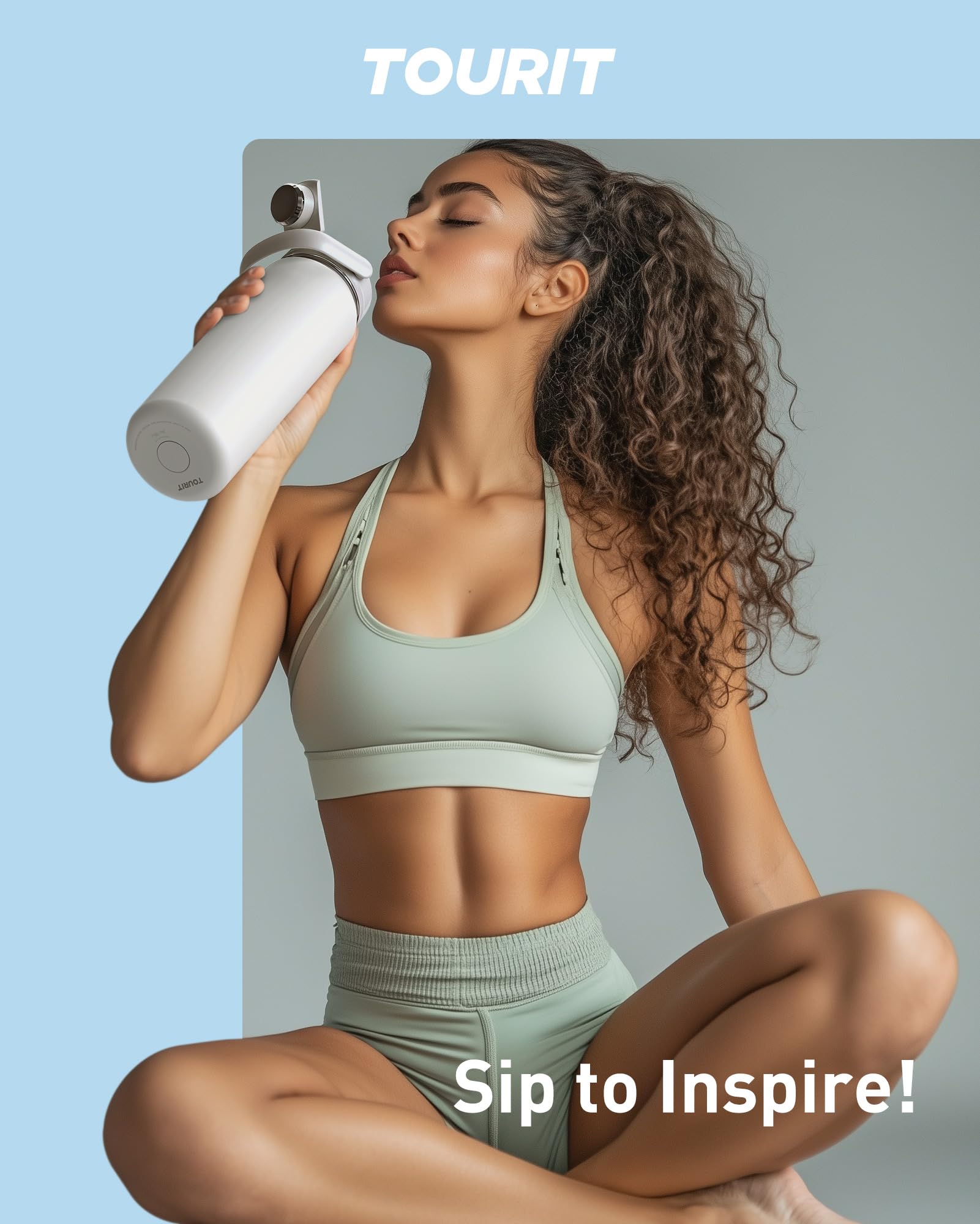 Tourit dishwasher-safe bottle eases post-workout cleanup and travel.