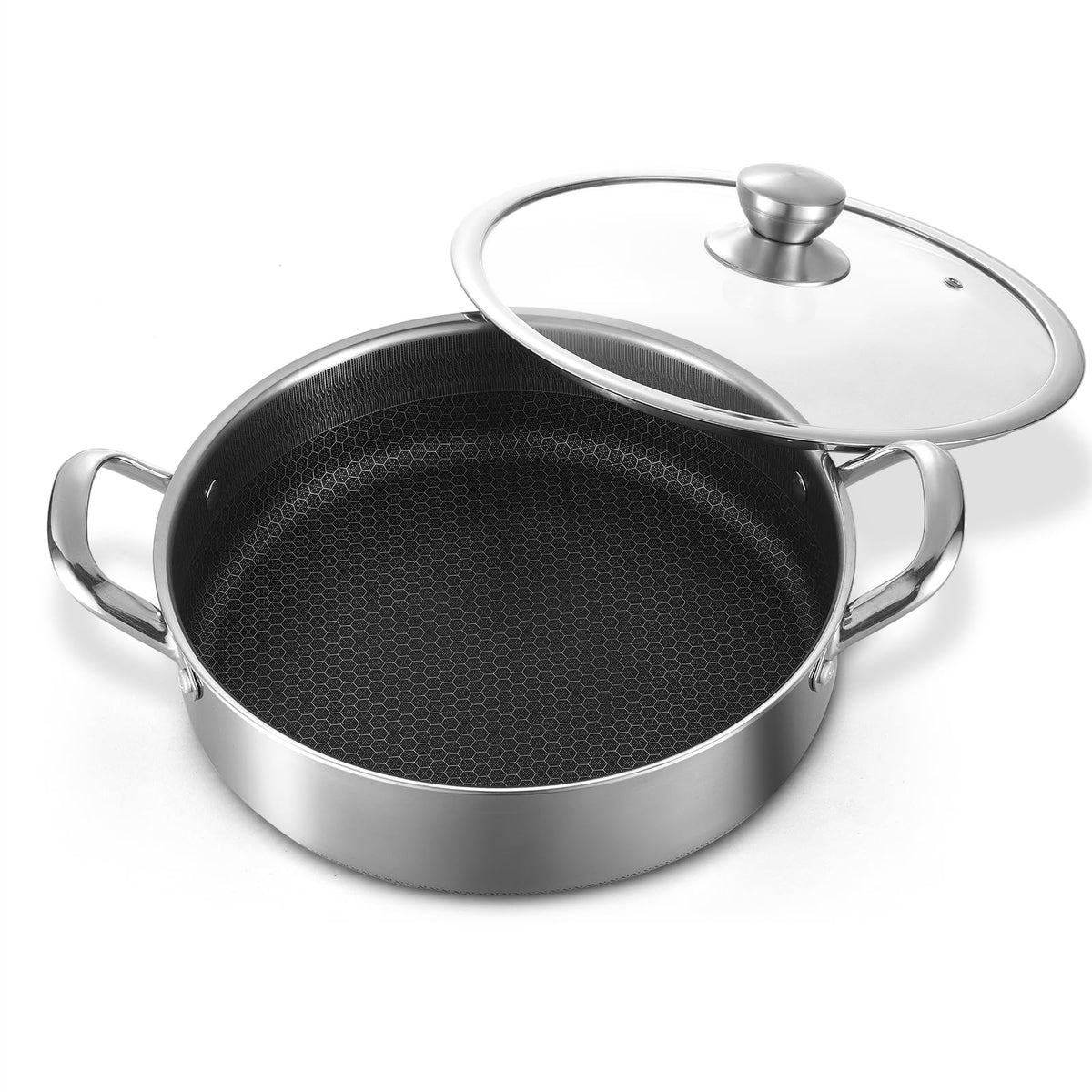 Toutrop 7qt sauté pan inside view shows large capacity for family meals