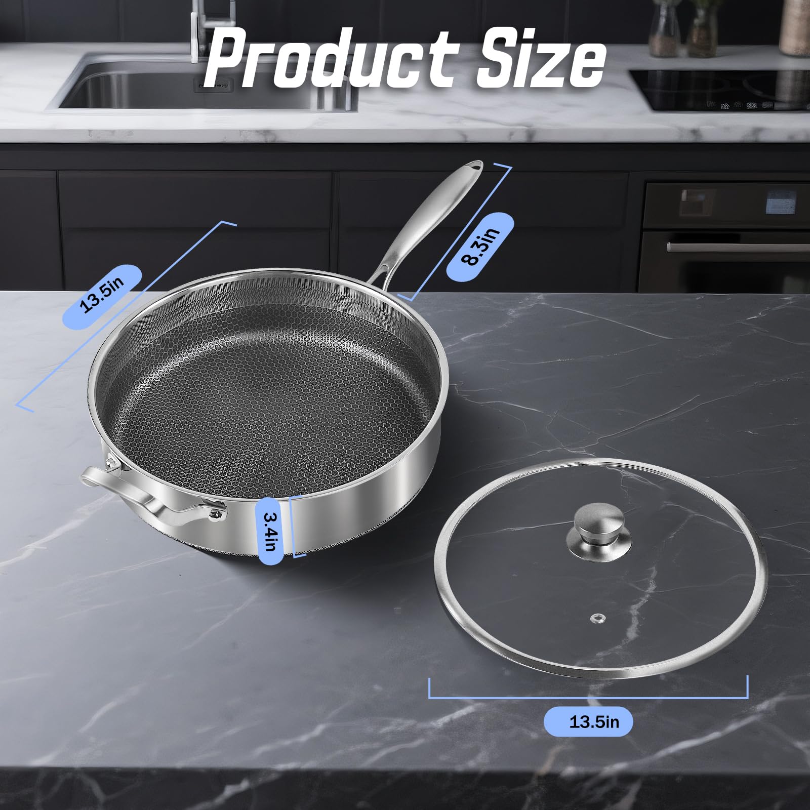 Toutrop all-stovetops-compatible pan delivers reliable performance on gas, electric, ceramic, and induction.