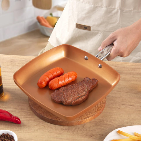 Toutrop durable ceramic nonstick finish seen in a vibrant kitchen setting