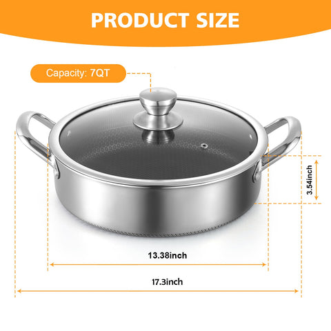 Toutrop glass lid on pan demonstrates clear view and moisture