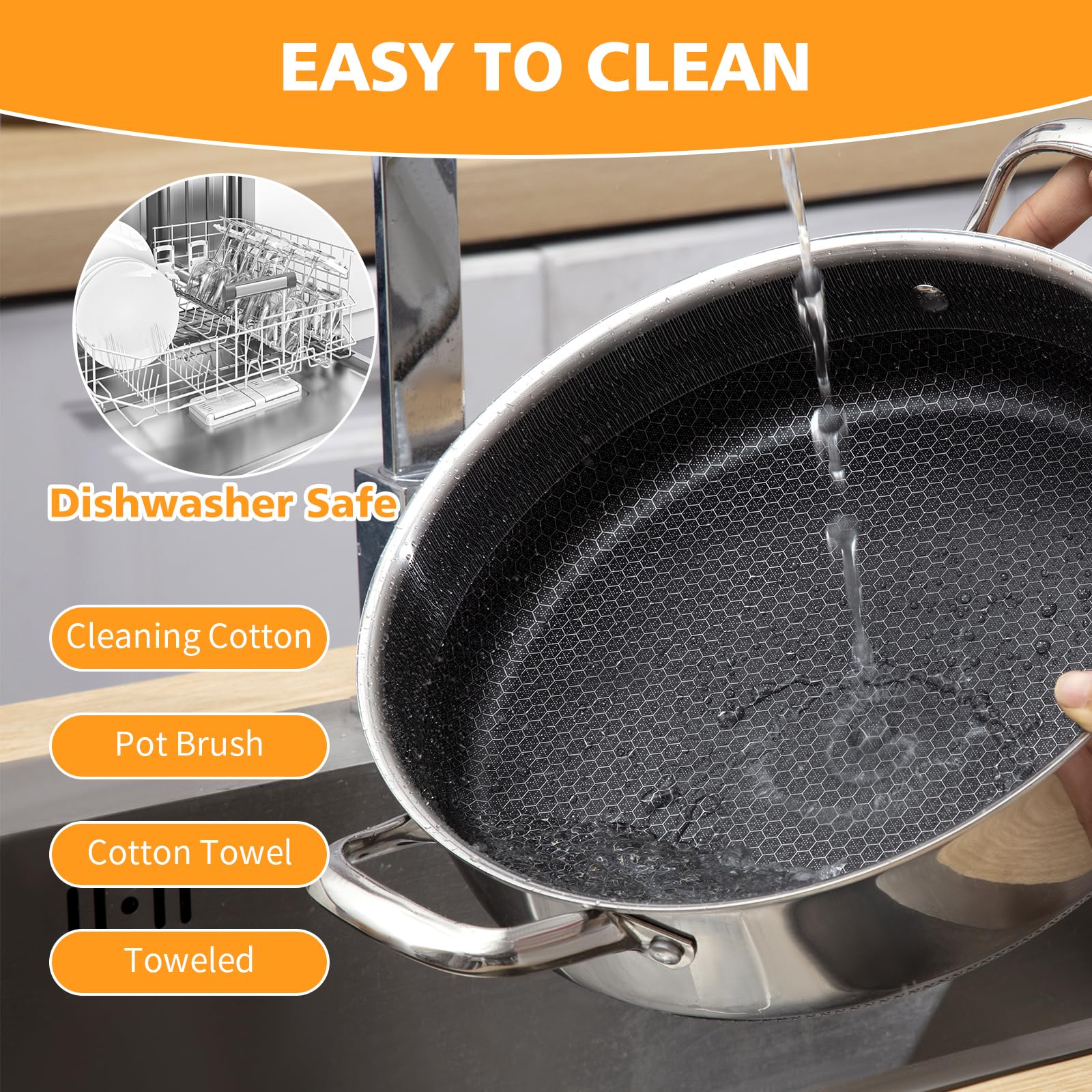 Toutrop nonstick coating detail promotes easy release and quick cleanup